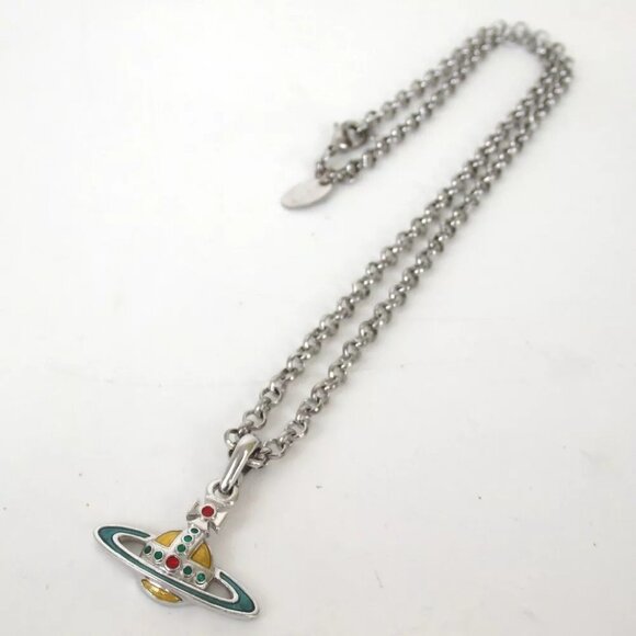 Authentic Vivienne Westwood Ove motif Necklace metal [Used]